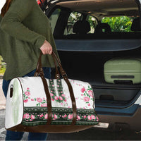 Green Romanian National Costume Travel Bag Peony Flowers Traditional Folk Pattern - Wonder Print Shop