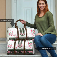 Green Romanian National Costume Travel Bag Peony Flowers Traditional Folk Pattern - Wonder Print Shop