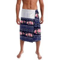 Navy Romanian National Costume Lavalava Peony Flowers Traditional Folk Pattern - Wonder Print Shop