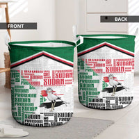 Sudan Laundry Basket Secretary Bird With Typography Patterns - Wonder Print Shop