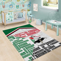 Sudan Area Rug Secretary Bird With Typography Patterns - Wonder Print Shop