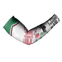 Personalized Sudan Arm Sleeves Secretary Bird With Typography Patterns - Wonder Print Shop