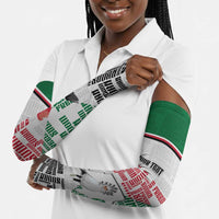Personalized Sudan Arm Sleeves Secretary Bird With Typography Patterns - Wonder Print Shop