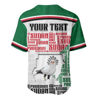 Personalized Sudan Baseball Jersey Secretary Bird With Typography Patterns - Wonder Print Shop