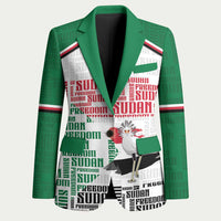 Personalized Sudan Blazer Secretary Bird With Typography Patterns - Wonder Print Shop