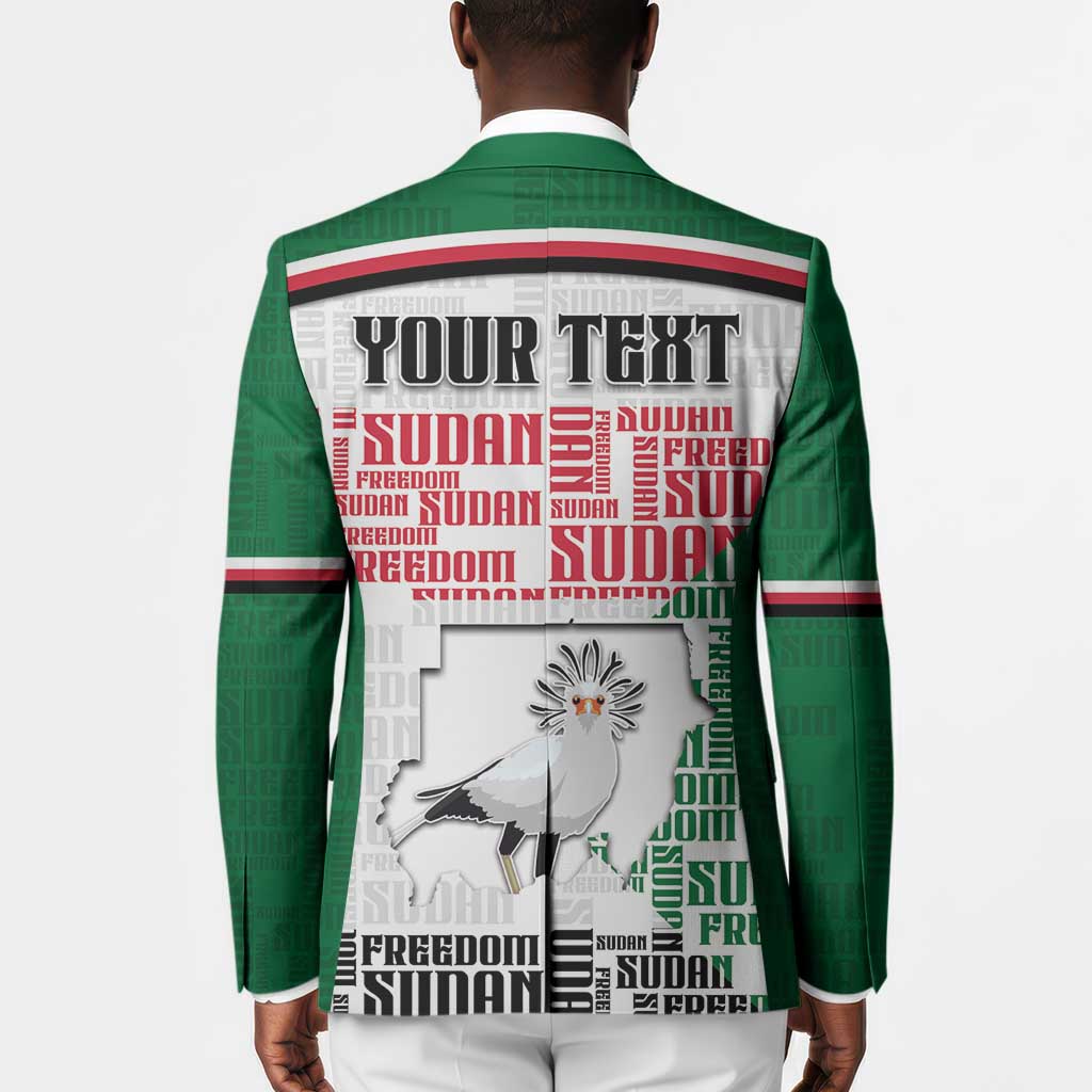 Personalized Sudan Blazer Secretary Bird With Typography Patterns - Wonder Print Shop