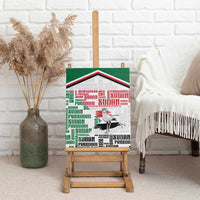 Sudan Canvas Wall Art Secretary Bird With Typography Patterns - Wonder Print Shop
