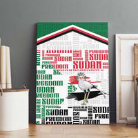 Sudan Canvas Wall Art Secretary Bird With Typography Patterns - Wonder Print Shop