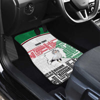 Personalized Sudan Car Mats Secretary Bird With Typography Patterns - Wonder Print Shop