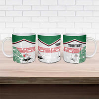 Personalized Sudan Ceramic Mug Secretary Bird With Typography Patterns - Wonder Print Shop