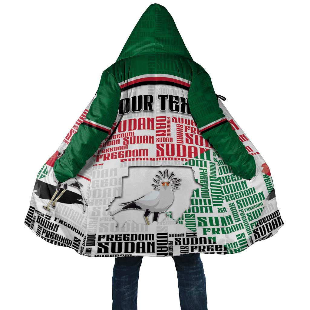 Personalized Sudan Cloak Secretary Bird With Typography Patterns - Wonder Print Shop