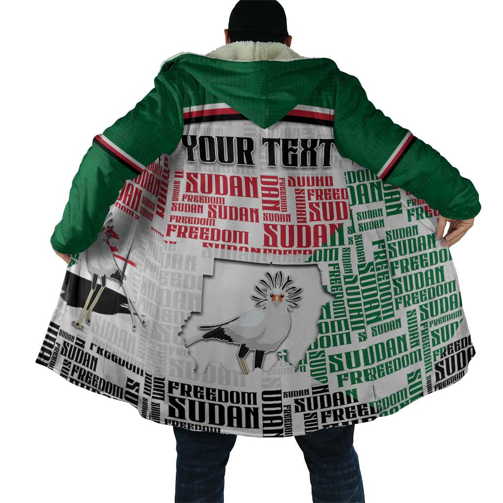 Personalized Sudan Cloak Secretary Bird With Typography Patterns - Wonder Print Shop