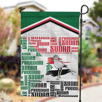 Sudan Garden Flag Secretary Bird With Typography Patterns - Wonder Print Shop