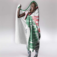 Sudan Hooded Blanket Secretary Bird With Typography Patterns - Wonder Print Shop