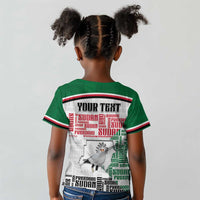 Personalized Sudan Kid T shirt Secretary Bird With Typography Patterns - Wonder Print Shop