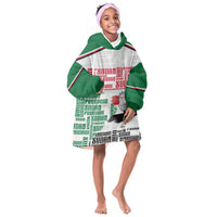Personalized Sudan Kid Wearable Blanket Hoodie Secretary Bird With Typography Patterns - Wonder Print Shop