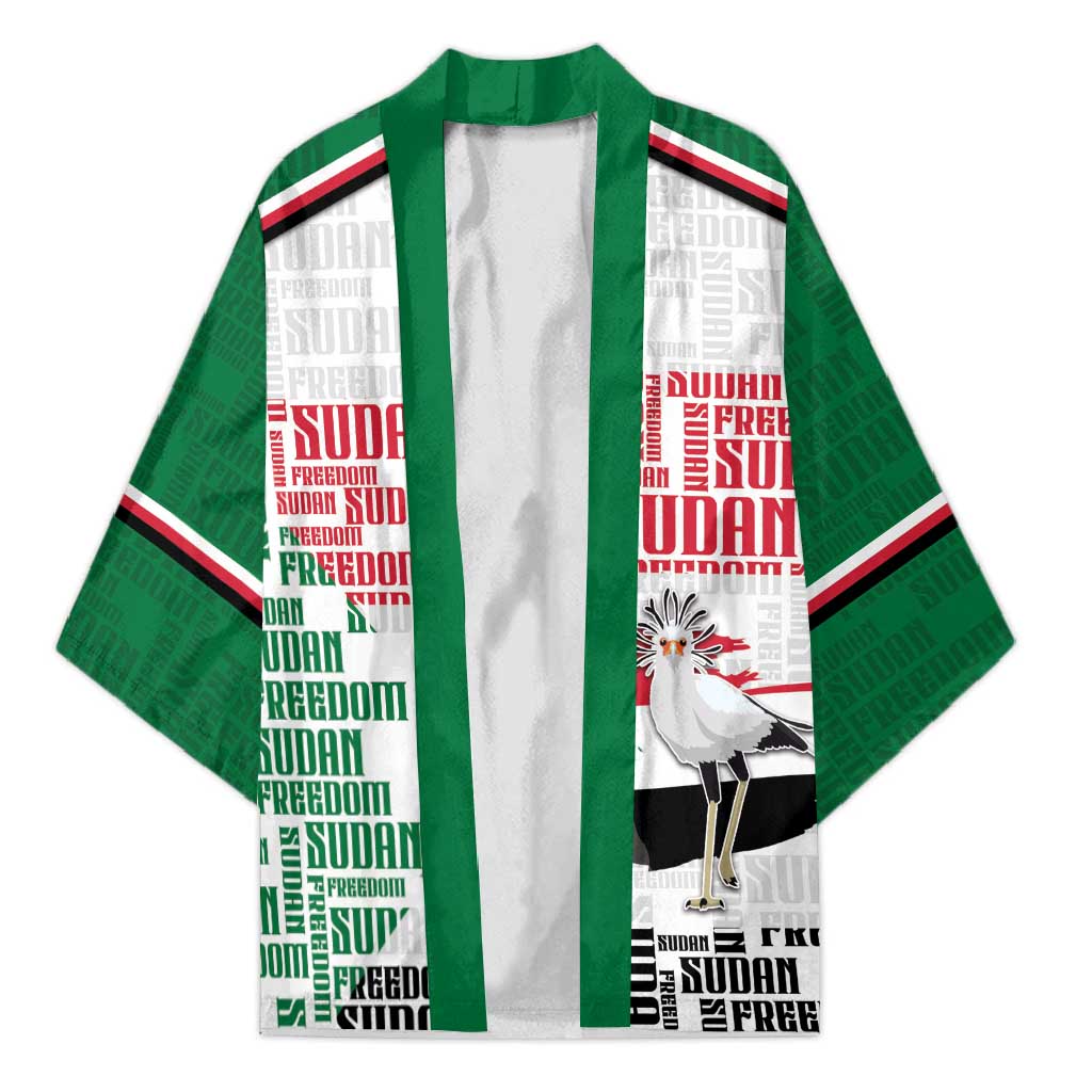Personalized Sudan Kimono Secretary Bird With Typography Patterns - Wonder Print Shop