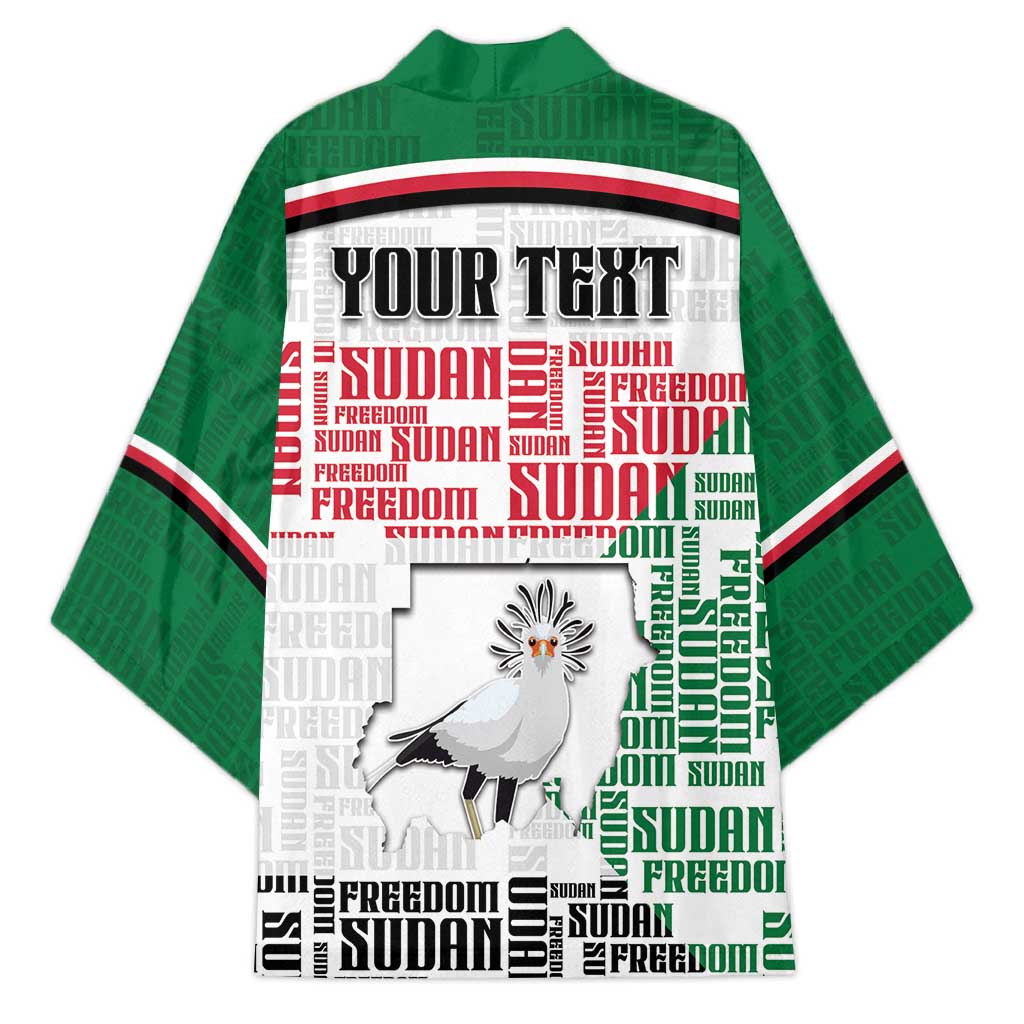 Personalized Sudan Kimono Secretary Bird With Typography Patterns - Wonder Print Shop
