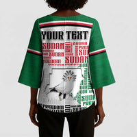 Personalized Sudan Kimono Sleeve Blouse Secretary Bird With Typography Patterns - Wonder Print Shop