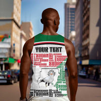 Personalized Sudan Men Tank Top Secretary Bird With Typography Patterns - Wonder Print Shop