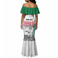 Personalized Sudan Mermaid Dress Secretary Bird With Typography Patterns - Wonder Print Shop