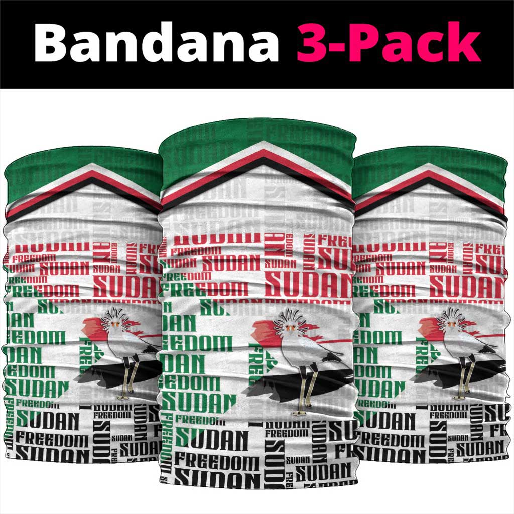 Sudan Neck Gaiter Secretary Bird With Typography Patterns - Wonder Print Shop