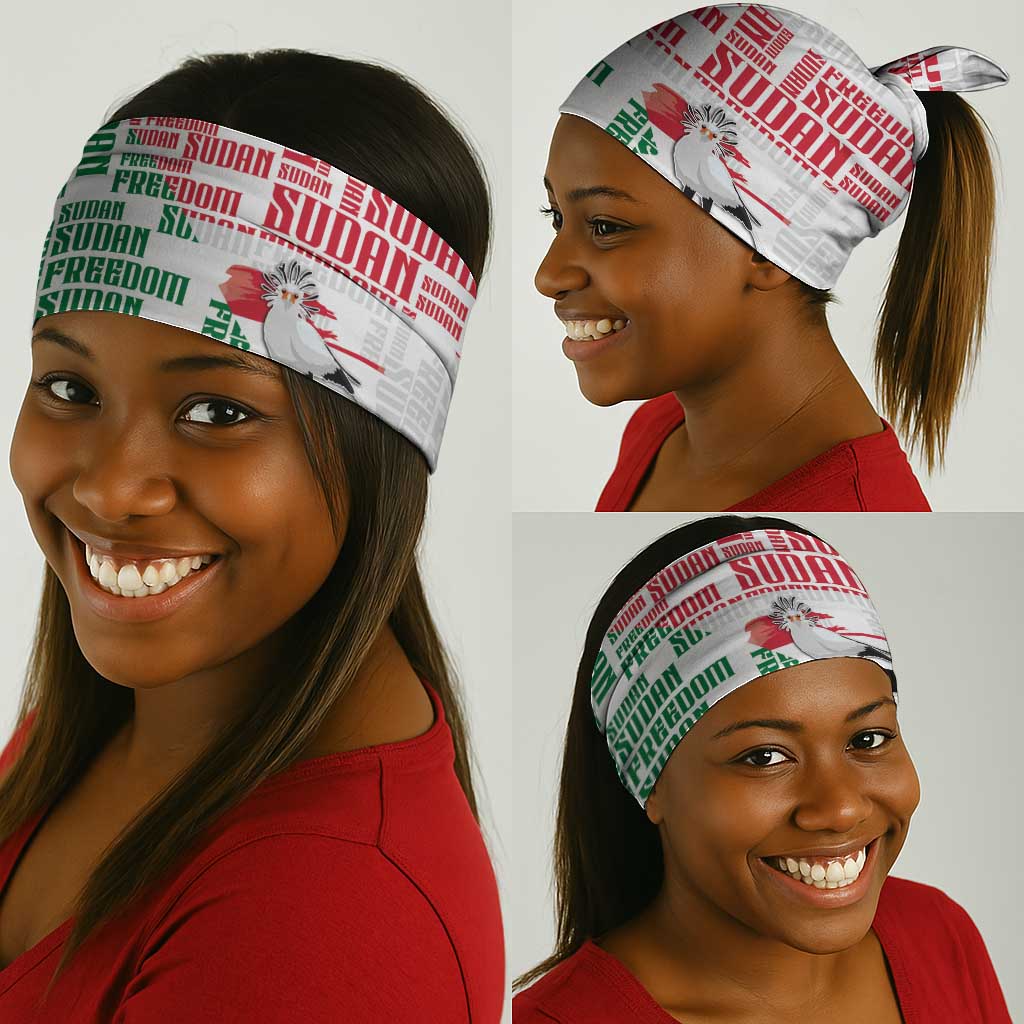 Sudan Neck Gaiter Secretary Bird With Typography Patterns - Wonder Print Shop