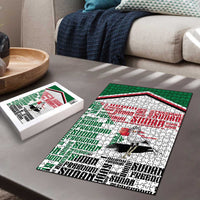 Sudan Puzzle Secretary Bird With Typography Patterns - Wonder Print Shop