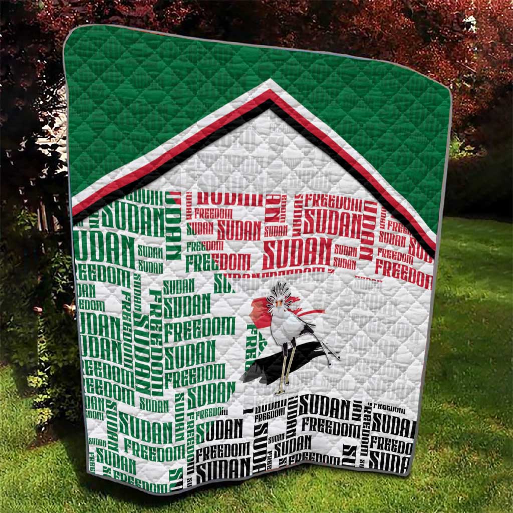 Sudan Quilt Secretary Bird With Typography Patterns - Wonder Print Shop