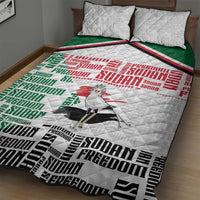 Sudan Quilt Bed Set Secretary Bird With Typography Patterns - Wonder Print Shop