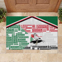 Sudan Rubber Doormat Secretary Bird With Typography Patterns - Wonder Print Shop