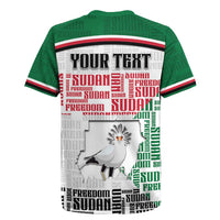 Personalized Sudan Rugby Jersey Secretary Bird With Typography Patterns - Wonder Print Shop