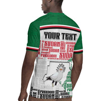 Personalized Sudan Rugby Jersey Secretary Bird With Typography Patterns - Wonder Print Shop