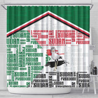 Sudan Shower Curtain Secretary Bird With Typography Patterns - Wonder Print Shop