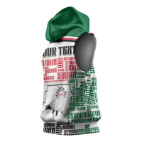 Personalized Sudan Sleeveless Hoodie Secretary Bird With Typography Patterns - Wonder Print Shop