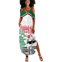 Personalized Sudan Summer Maxi Dress Secretary Bird With Typography Patterns - Wonder Print Shop