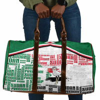 Sudan Travel Bag Secretary Bird With Typography Patterns - Wonder Print Shop