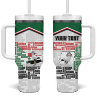 Personalized Sudan Tumbler With Handle Secretary Bird With Typography Patterns - Wonder Print Shop