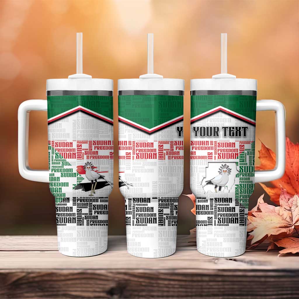 Personalized Sudan Tumbler With Handle Secretary Bird With Typography Patterns - Wonder Print Shop