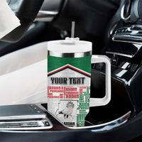 Personalized Sudan Tumbler With Handle Secretary Bird With Typography Patterns - Wonder Print Shop