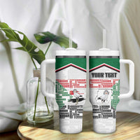 Personalized Sudan Tumbler With Handle Secretary Bird With Typography Patterns - Wonder Print Shop