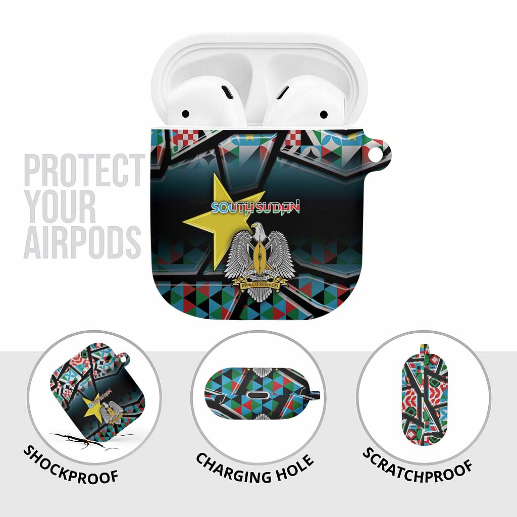 South Sudan AirPods Case Geometric African Patterns - Wonder Print Shop