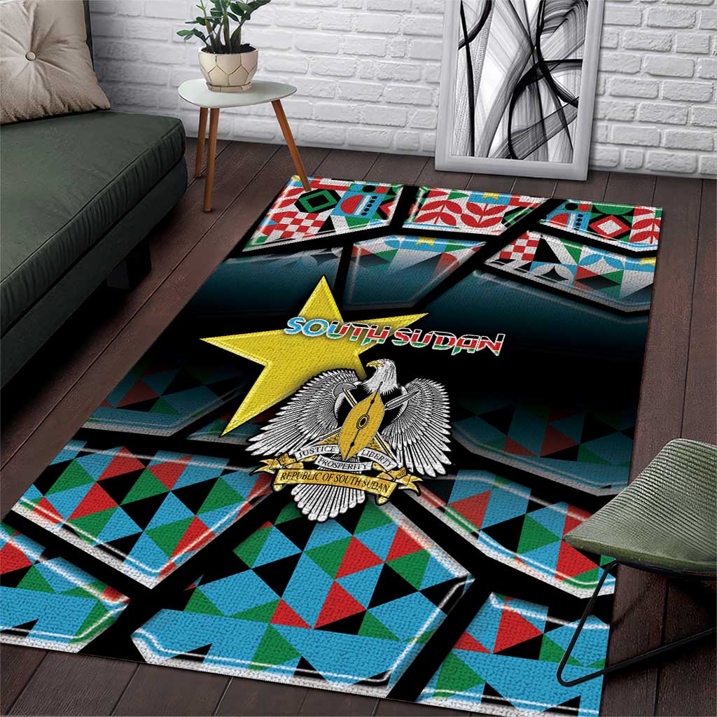 South Sudan Area Rug Geometric African Patterns - Wonder Print Shop