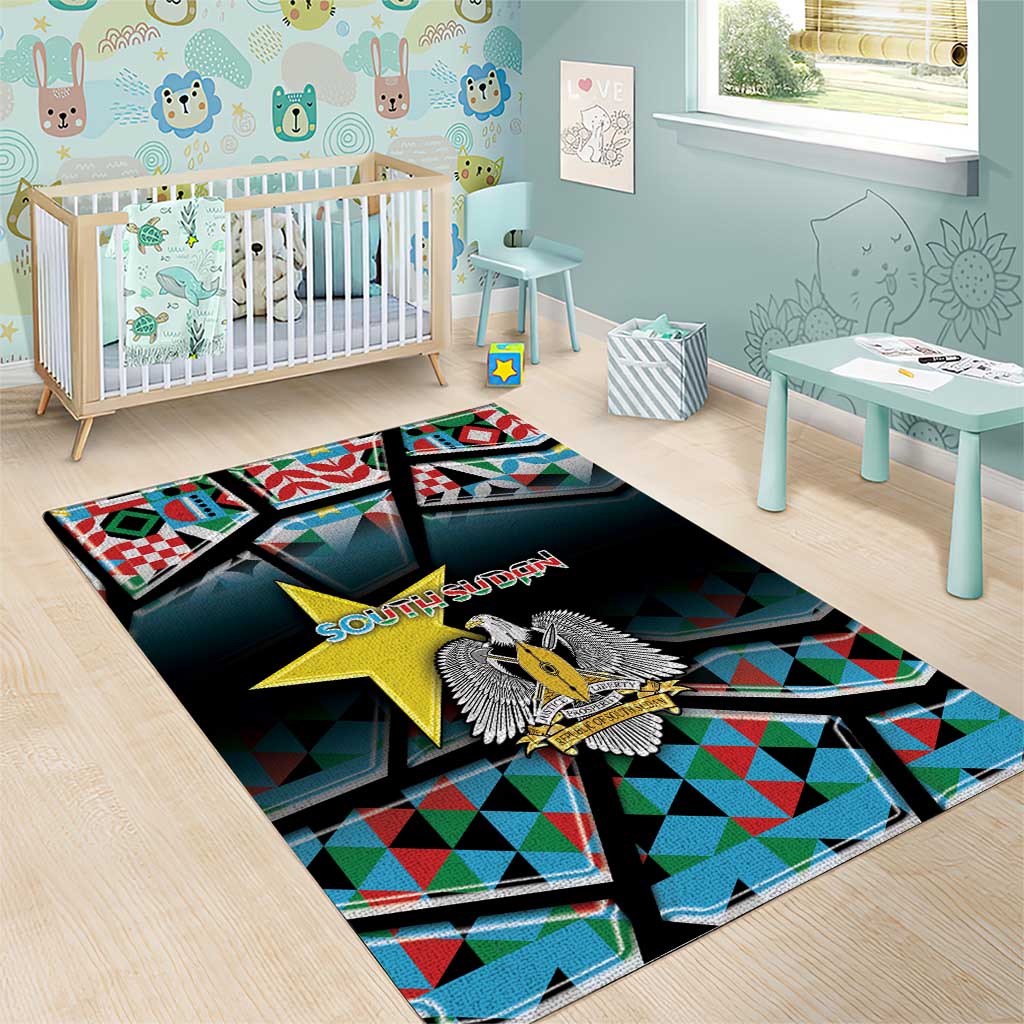 South Sudan Area Rug Geometric African Patterns - Wonder Print Shop