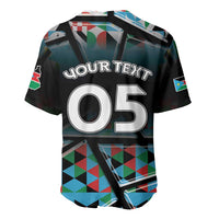 Custom South Sudan Baseball Jersey Geometric African Patterns - Wonder Print Shop