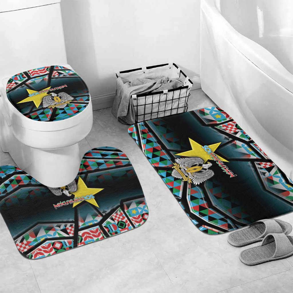 South Sudan Bathroom Set Geometric African Patterns - Wonder Print Shop