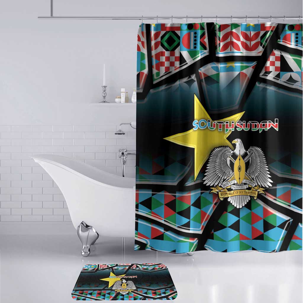 South Sudan Bathroom Set Geometric African Patterns - Wonder Print Shop