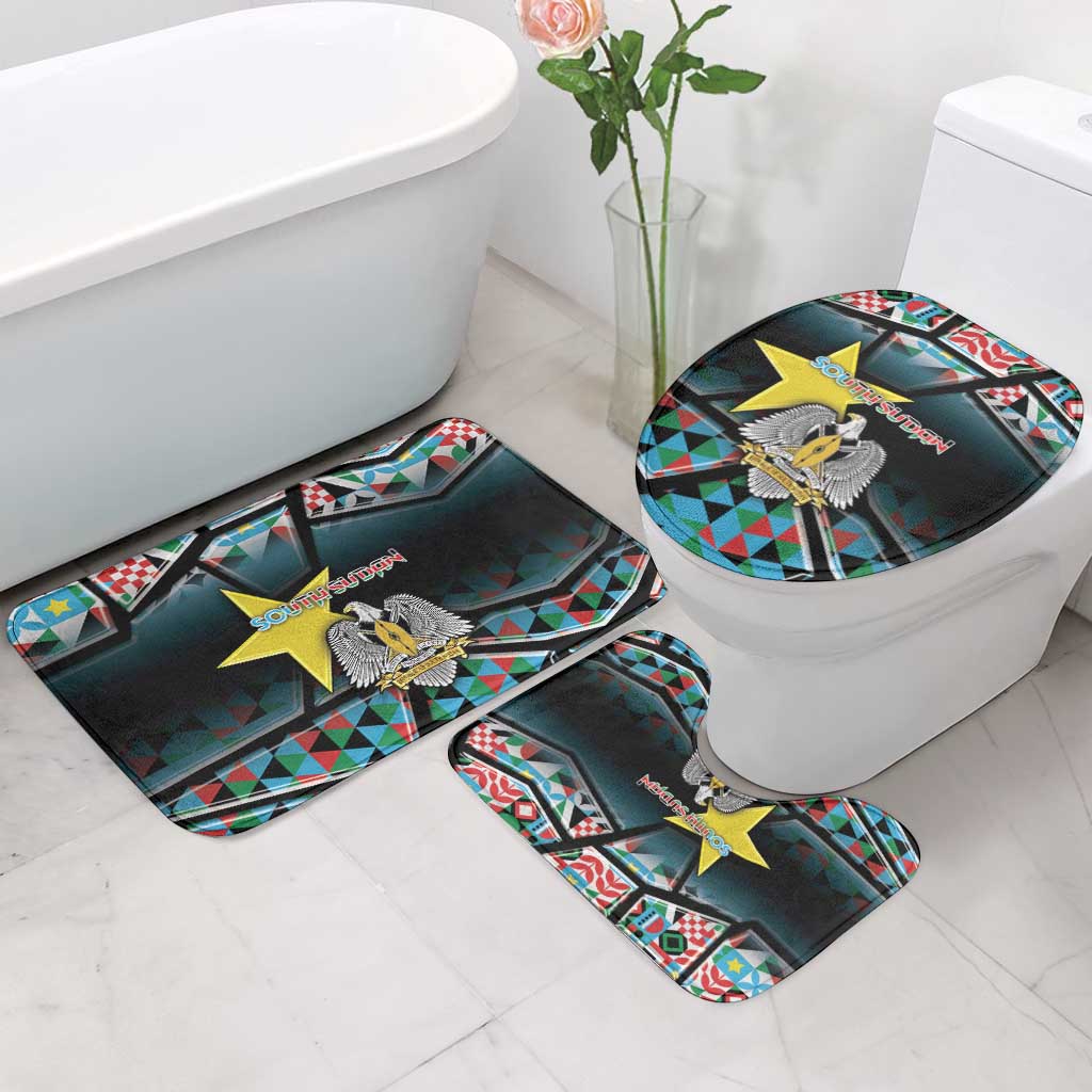 South Sudan Bathroom Set Geometric African Patterns - Wonder Print Shop