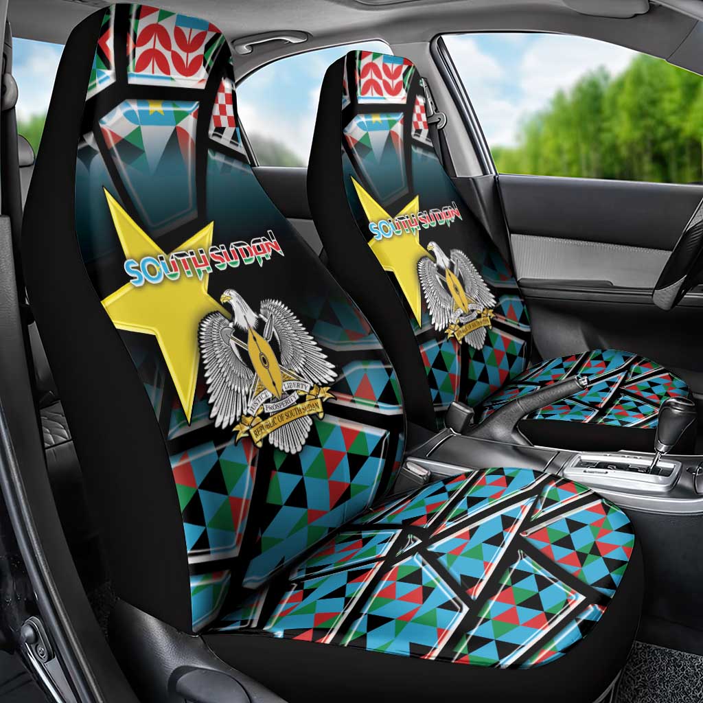 South Sudan Car Seat Cover Geometric African Patterns - Wonder Print Shop