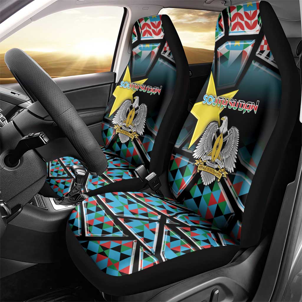 South Sudan Car Seat Cover Geometric African Patterns - Wonder Print Shop